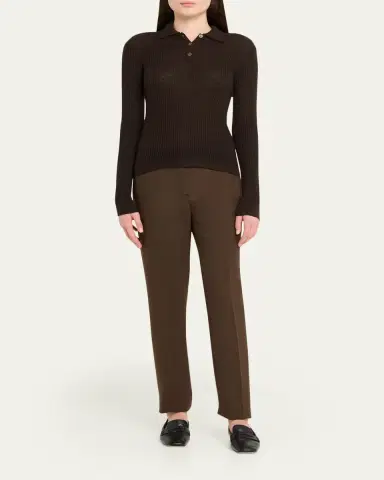 Guest in Residence Shrunken Long-Sleeve Cashmere Polo | Thumbnail 14 Guest in Residence Shrunken Long-Sleeve Cashmere Polo | Thumbnail 14