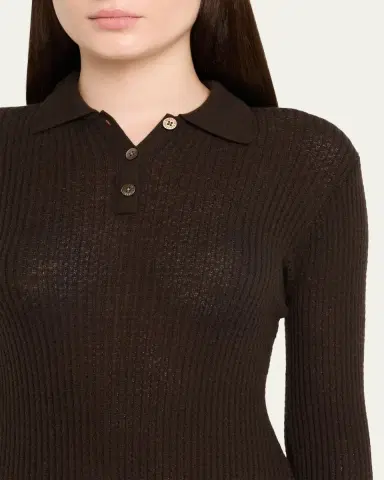 Guest in Residence Shrunken Long-Sleeve Cashmere Polo | Thumbnail 17 Guest in Residence Shrunken Long-Sleeve Cashmere Polo | Thumbnail 17