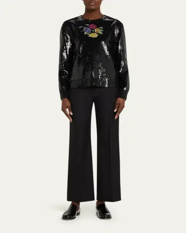 Ralph Lauren Collection Sharon Embellished Tulle Top | Thumbnail 2
