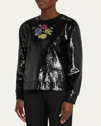 Ralph Lauren Collection Sharon Embellished Tulle Top | Thumbnail 4