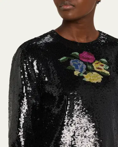 Ralph Lauren Collection Sharon Embellished Tulle Top | Thumbnail 5