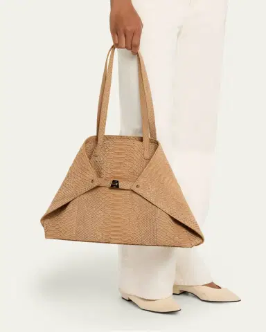 Akris Ai Medium Snakeskin Suede Shoulder Bag | Thumbnail 2 Akris Ai Medium Snakeskin Suede Shoulder Bag | Thumbnail 2