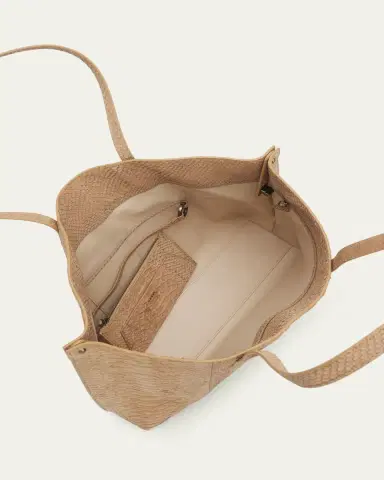Akris Ai Medium Snakeskin Suede Shoulder Bag | Thumbnail 4 Akris Ai Medium Snakeskin Suede Shoulder Bag | Thumbnail 4