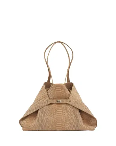 Akris Ai Medium Snakeskin Suede Shoulder Bag | Thumbnail 1 Akris Ai Medium Snakeskin Suede Shoulder Bag | Thumbnail 1