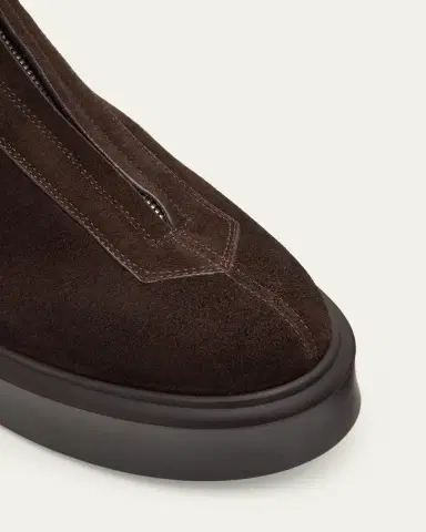 The Row Suede Zip Moto Booties | Thumbnail 9