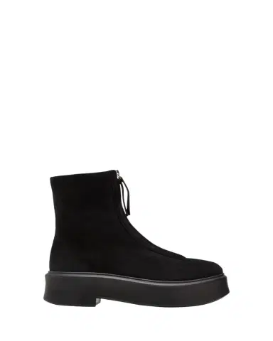 The Row Suede Zip Moto Booties | Thumbnail 1
