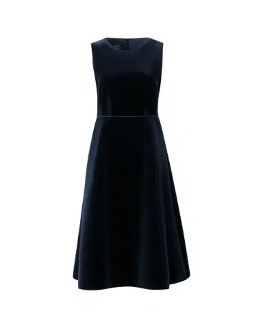 Akris Sleeveless Velvet Midi Cocktail Dress | Thumbnail 1 Akris Sleeveless Velvet Midi Cocktail Dress | Thumbnail 1