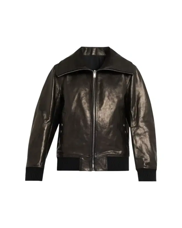 Oversized Leather Bomber Jacket