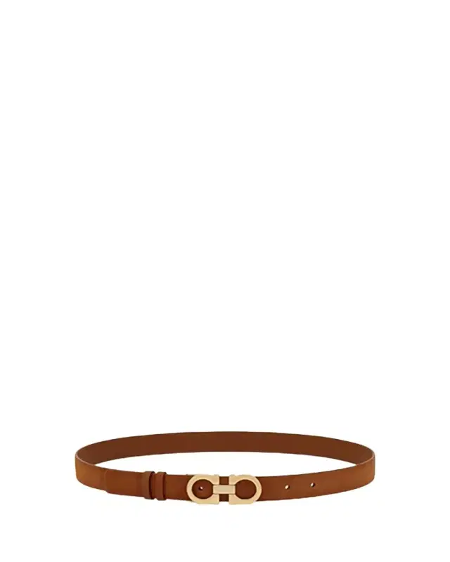 Ferragamo Donna Suede Double Gancini Belt