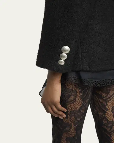 Isabel Marant Gallie Double-Breasted Boucle Waisted Coat | Thumbnail 5