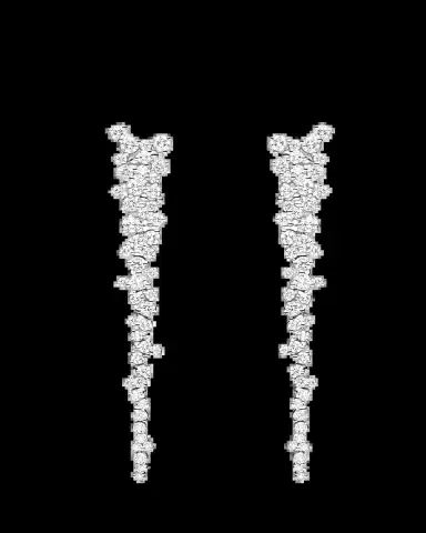 Paul Morelli Confetti 18k White Gold Diamond Drop Earrings | Thumbnail 2