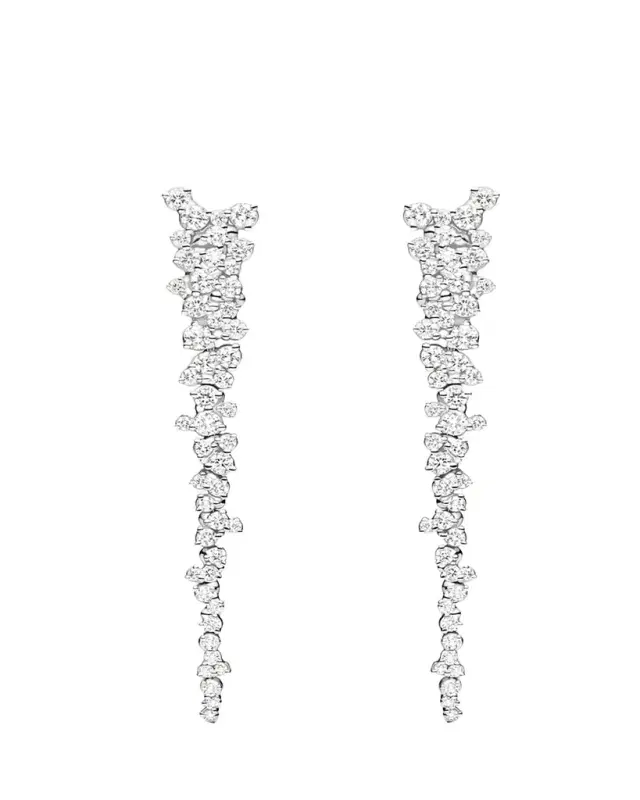 Confetti 18k White Gold Diamond Drop Earrings Confetti 18k White Gold Diamond Drop Earrings