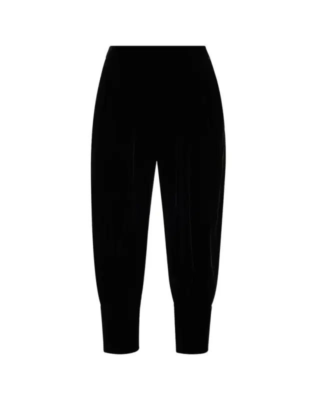 Virgin Wool Barrel-Leg Trousers