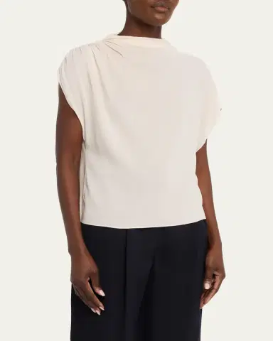 TWP Wish You Would Draped Silk Georgette Blouse | Thumbnail 4 TWP Wish You Would Draped Silk Georgette Blouse | Thumbnail 4