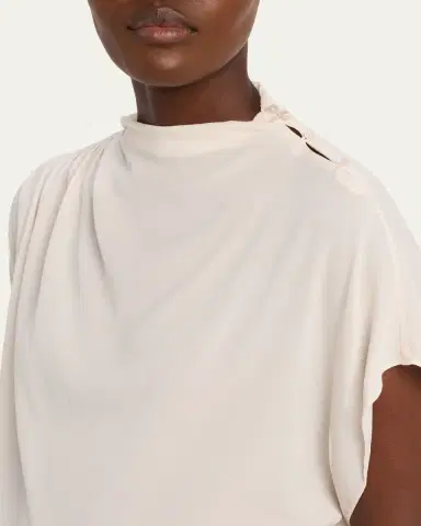TWP Wish You Would Draped Silk Georgette Blouse | Thumbnail 5 TWP Wish You Would Draped Silk Georgette Blouse | Thumbnail 5