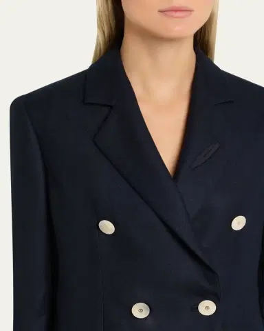 Giorgio Armani Flanella Cashmere Double-Breasted Blazer | Thumbnail 5 Giorgio Armani Flanella Cashmere Double-Breasted Blazer | Thumbnail 5