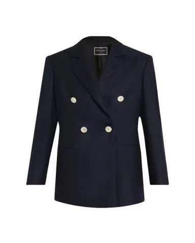 Giorgio Armani Flanella Cashmere Double-Breasted Blazer | Thumbnail 1 Giorgio Armani Flanella Cashmere Double-Breasted Blazer | Thumbnail 1