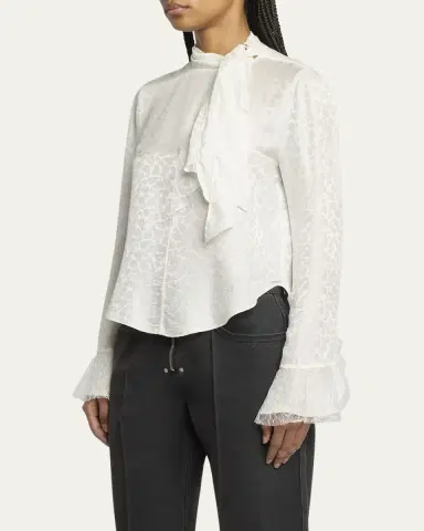 Isabel Marant Raphaella Paisley Silk Neck-Scarf Top | Thumbnail 4