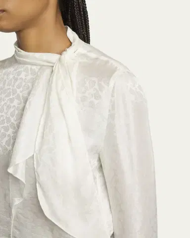Isabel Marant Raphaella Paisley Silk Neck-Scarf Top | Thumbnail 5