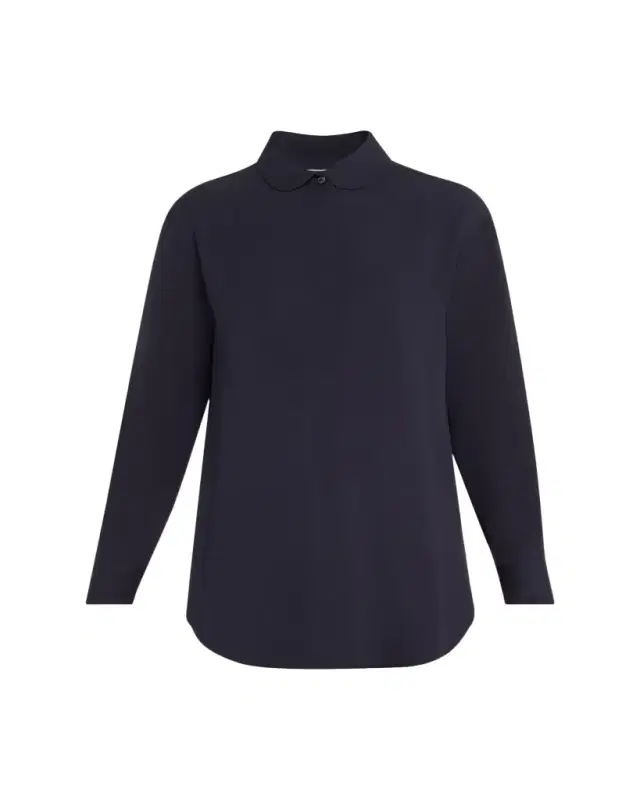 Silk Long-Sleeve Button-Down Shirt