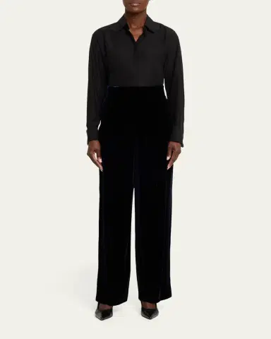 Giorgio Armani Relaxed Velvet Trousers | Thumbnail 2 Giorgio Armani Relaxed Velvet Trousers | Thumbnail 2