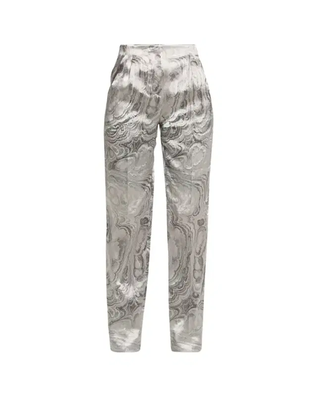 Virgin Wool Marbled Trousers