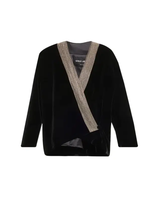 Crystal Embroidered Velvet Jacket