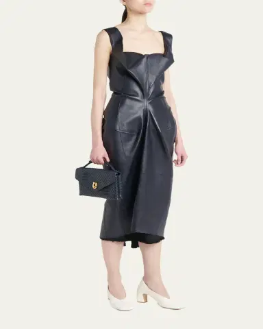 Bottega Veneta Knot Lock Leather Top-Handle Bag | Thumbnail 5 Bottega Veneta Knot Lock Leather Top-Handle Bag | Thumbnail 5