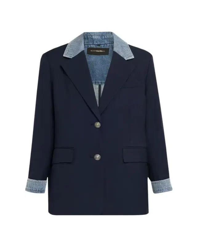 Kobi Halperin Silva Single-Breasted Mixed Media Jacket