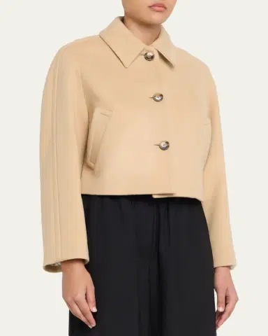 Marni Wool Felt Cropped Single-Breasted Jacket | Thumbnail 4 Marni Wool Felt Cropped Single-Breasted Jacket | Thumbnail 4
