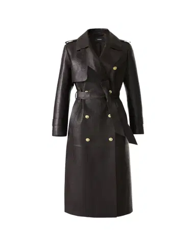 Mackage Gael-NV Croc-Embossed Leather Trench Coat | Thumbnail 1 Mackage Gael-NV Croc-Embossed Leather Trench Coat | Thumbnail 1