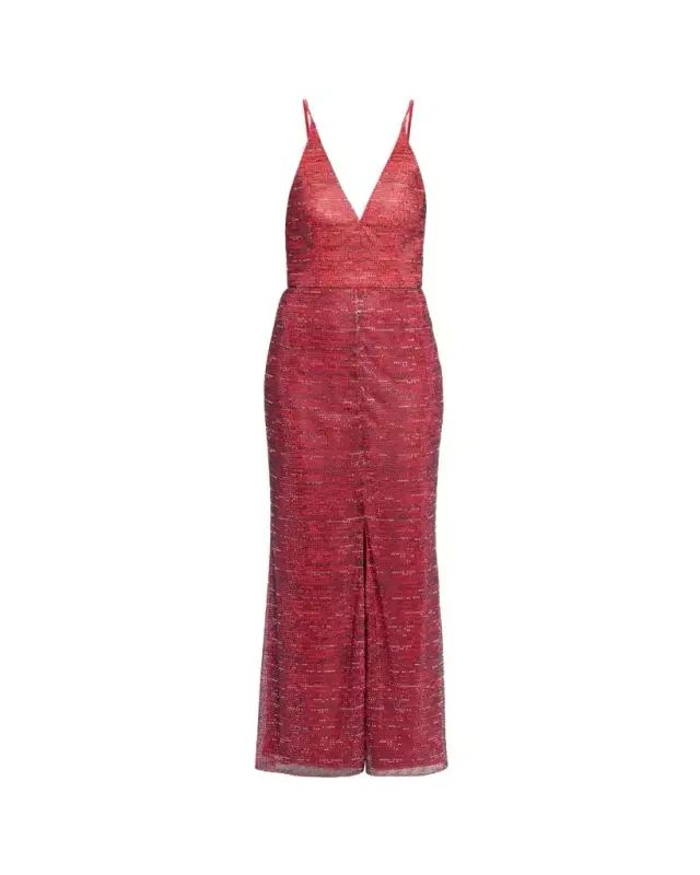 Giorgio Armani Backless Rhinestone Maxi Dress