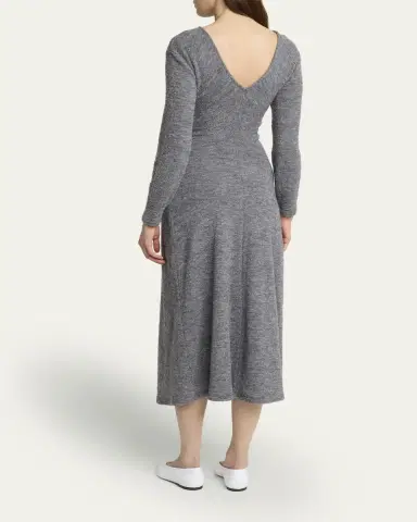 Proenza Schouler White Label Sai Wool Jersey Long-Sleeve Dress | Thumbnail 3 Proenza Schouler White Label Sai Wool Jersey Long-Sleeve Dress | Thumbnail 3
