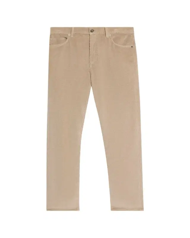 ZEGNA Men's Dark Gray Corduroy Straight-Leg Jeans