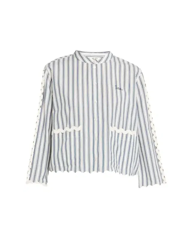 Richa tripe Long-leeve Cotton Top