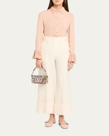 Valentino Garavani Small Crystal VLogo Sequin Burst Shoulder Bag | Thumbnail 5 Valentino Garavani Small Crystal VLogo Sequin Burst Shoulder Bag | Thumbnail 5