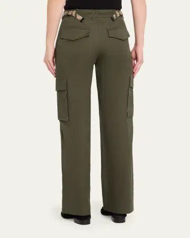 Burberry Freja Buckle-Waist Straight-Leg Cargo Pants | Thumbnail 3 Burberry Freja Buckle-Waist Straight-Leg Cargo Pants | Thumbnail 3