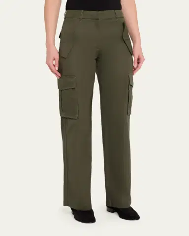 Burberry Freja Buckle-Waist Straight-Leg Cargo Pants | Thumbnail 4 Burberry Freja Buckle-Waist Straight-Leg Cargo Pants | Thumbnail 4