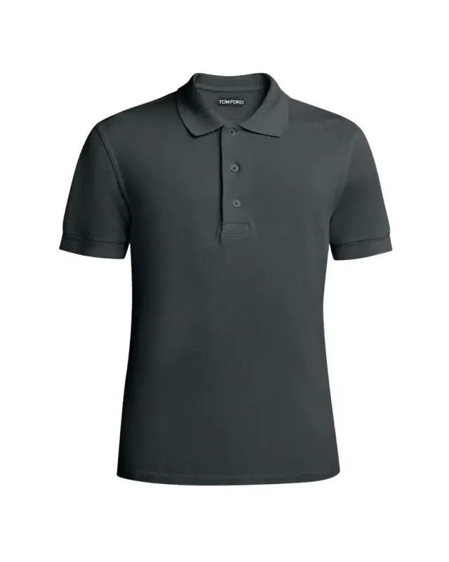 TOM FORD Men's Lyocell Pique Polo Shirt