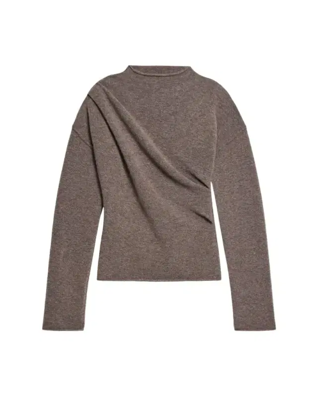 Slouchy Crewneck Twist Sweater