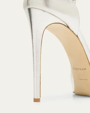Alexander McQueen 125mm Metallic Leather Platform Sandals | Thumbnail 5