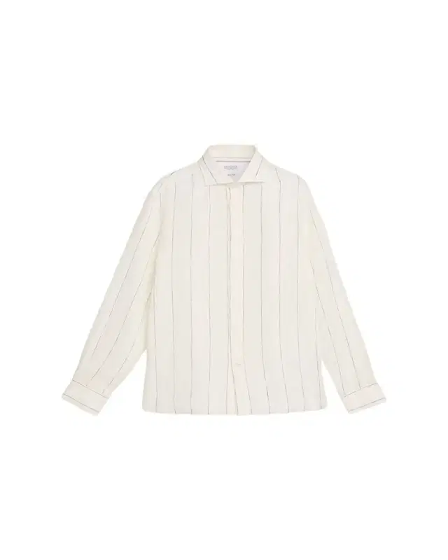 Brunello Cucinelli en's Cotton Wide Stripe Button-Down Shirt