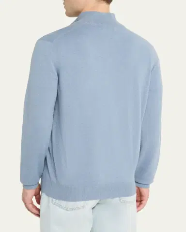 Brunello Cucinelli Men's Cashmere Turtleneck Sweater | Thumbnail 3 Brunello Cucinelli Men's Cashmere Turtleneck Sweater | Thumbnail 3