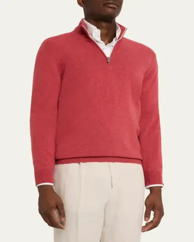 Brunello Cucinelli Men's Cashmere Turtleneck Sweater | Thumbnail 8 Brunello Cucinelli Men's Cashmere Turtleneck Sweater | Thumbnail 8