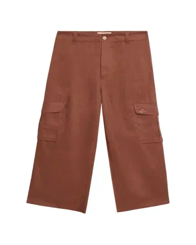 Marni Men's Linen Wide-Leg Cargo Pants | Thumbnail 1