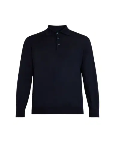Brunello Cucinelli Men's Cashmere Knit Polo Sweater | Thumbnail 1