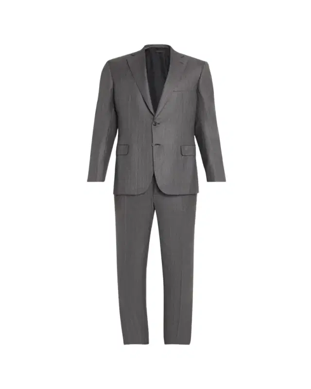Brioni Men's Tonal Herringbone Wool-Silk Two-Piece Suit
