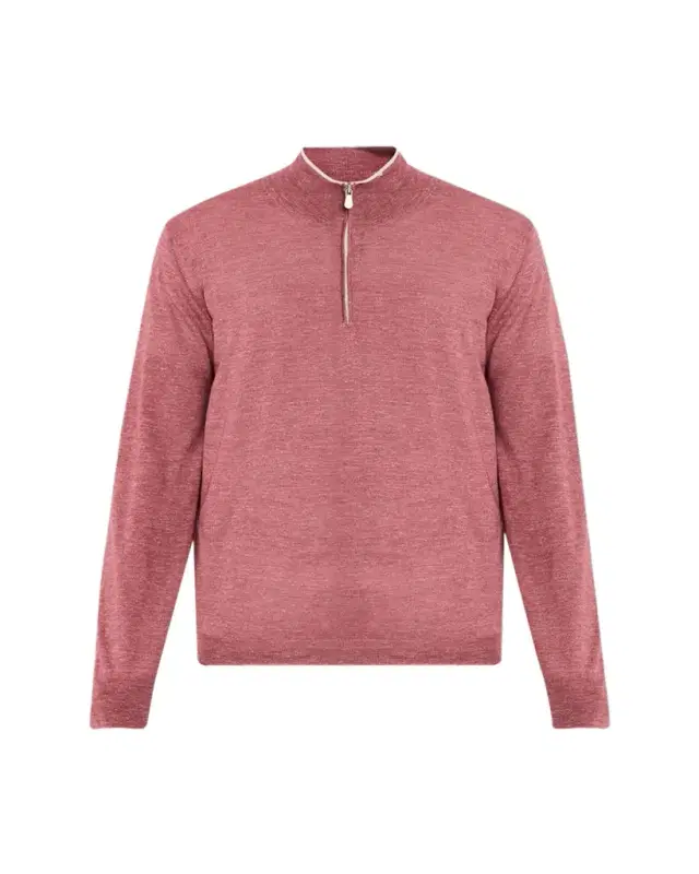 Brunello Cucinelli Men's Cashmere Knit Quarter-Zip Sweater
