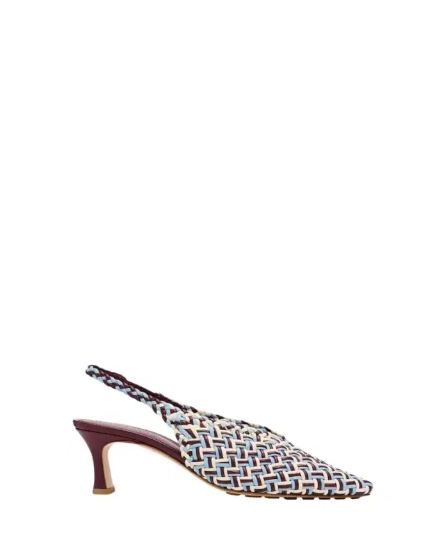 Bottega Veneta 60mm Sofia Intrecciato Leather Slingback Pumps