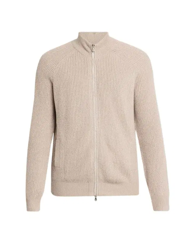 Men's Cotton Rib Full-Zip Cardigan